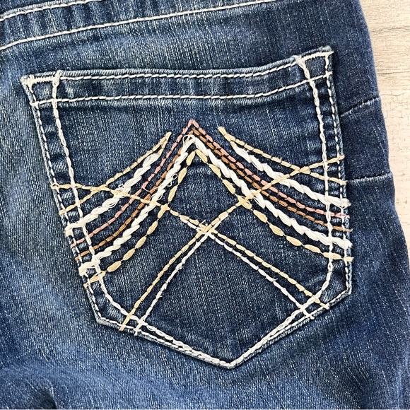 Ariat R.E.A.L. Rosy Whipstitch Low Rise Stretch Boot Cut Denim Jeans Size 27X30 - Picture 12 of 13